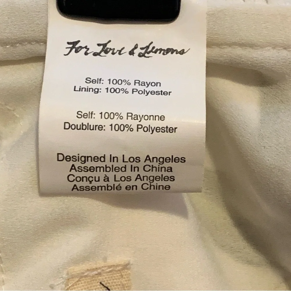 For Love And Lemons Limonada Set Bra Crop Top Matching Relaxed Shorts Pockets S - Picture 12 of 16